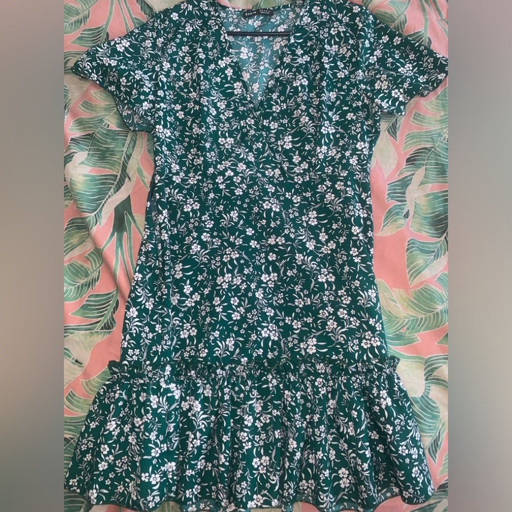Floral Green Dress